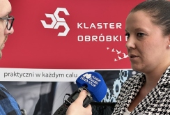 Spotkanie GZW TECH - uczestniczka spotkania Karolina Szyszkowska udzielająca wywiadu 
